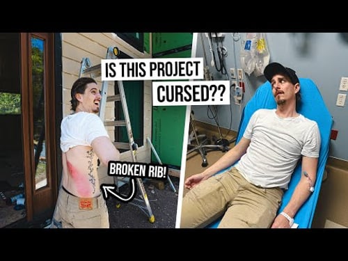 Our Tiny Cabin Build is CANCELLED! - Eric Got Really Hurt π³