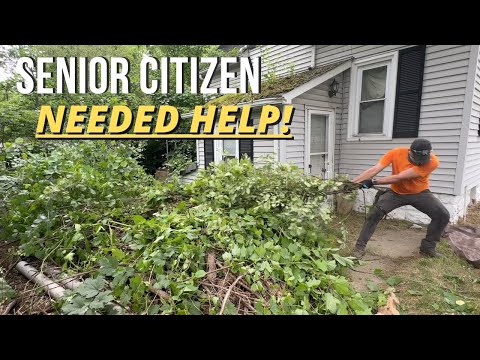 Homeowner gets out of HOSPITAL to find MASSIVELY OVERGROWN yard…Overwhelmed with FREE CLEANUP