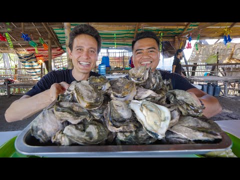 Philippines OYSTER MOUNTAIN!! Best Filipino Food + Fresh Eels in Cebu!!