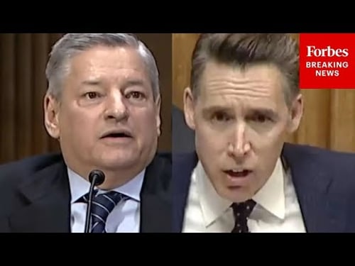 Hawley Asks Sarandos Why 'So Much Of Netflix Content For Children Promotes A Transgender Ideology?'