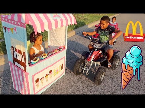 FamousTubeKIDS Best Drive Thru Moments | McDonald's, Ice Cream, Slime