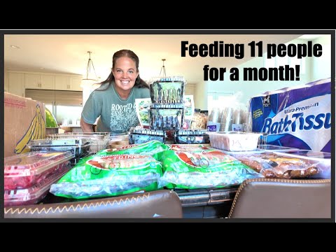 Shop with me! Feeding 11 for a MONTH... in budget???