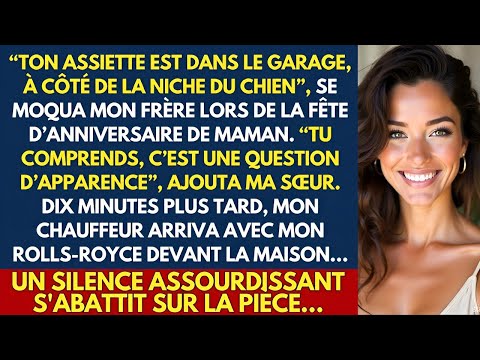 À l’anniversaire de maman, ils m’ont servi le dîner dans le garage, à côté de la niche du chien…