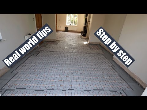 Electric underfloor heating installation