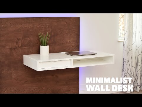 How to make a wall mounted desk with secret compartments (Plans Available) #2