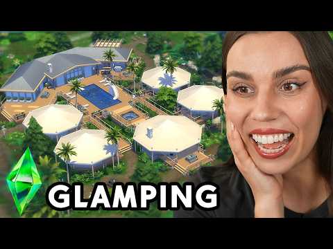 I built a GLAMPING getaway! The Sims Adventure Awaits
