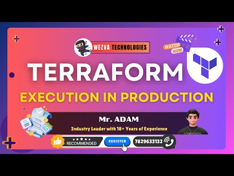Terraform Execution in PRODUCTION | DevOps Real-World Projects | ADAM | WezvaTech | 📞 +917829633132