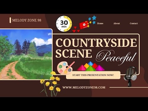 Coloring a Peaceful Countryside Scene in 30:51' | Chill Background Music