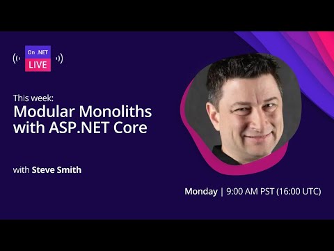On .NET Live: Modular Monoliths with ASP.NET Core