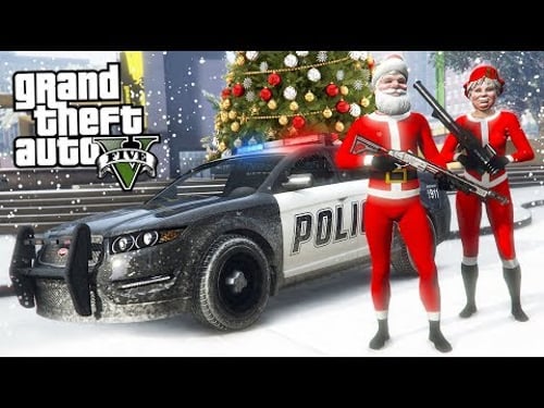 GTA 5 - COPS AND ROBBERS!! (GTA 5 Christmas DLC Update)