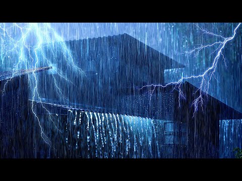 Rain Sounds for Sleeping with Loud Thunder ⛈️ Relieves Stress and Anxiety for Sleep
