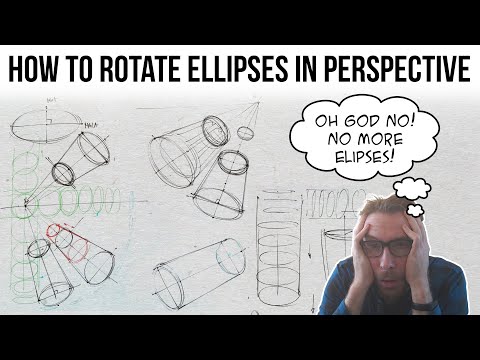 Drawing Ellipses in perspective - rotating and placing them