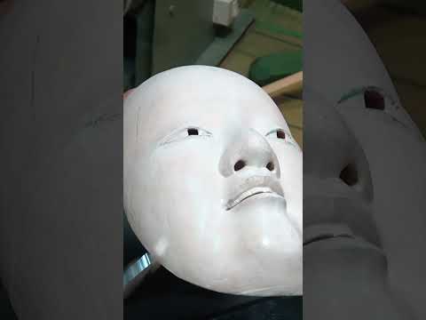 The process of making traditional Japanese masks (Noh-Mask). #shorts #shorts