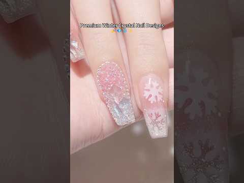 ✨Premium Winter Crystal Nail Designs💅#nails #nailart #naildesign #nailtutorial