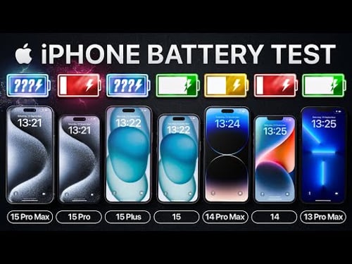 iPhone 15 Pro Max vs 15 Pro / 15 Plus / 15 / 14 / 13 Battery Test!