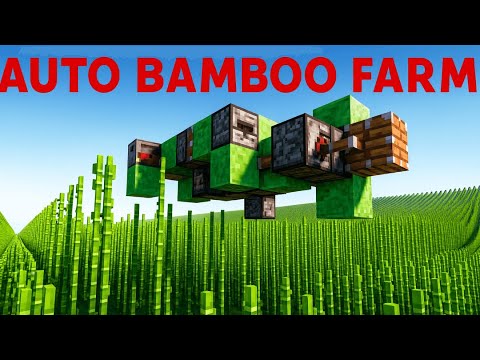 How to make an Insane Automated Bamboo Farm in Minecraft!