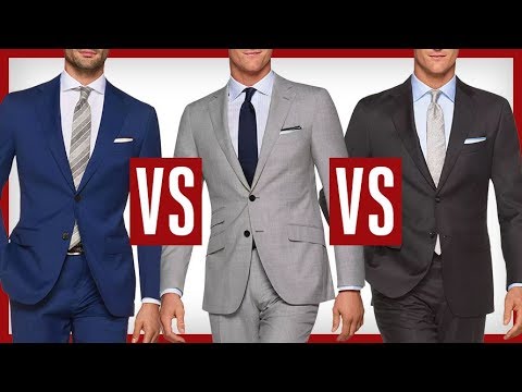 BLUE vs GRAY Suits | Which Suit Is Better? Charcoal vs Black vs Navy vs Blue