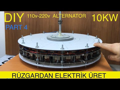 LOW SPEED ALTERNATOR PROJECT - DESIGN YOUR OWN GENERATOR - WATER AND WIND TURBINE.