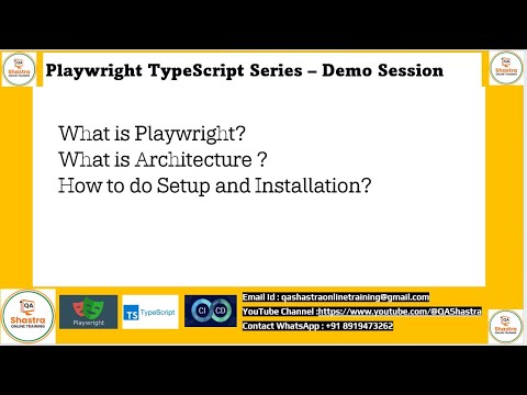 Playwright Demo Session: Complete Introduction to Playwright #Playwright #PlaywrightTutorial
