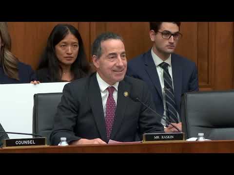 Ranking Member Jamie Raskin delivers opening remarks
