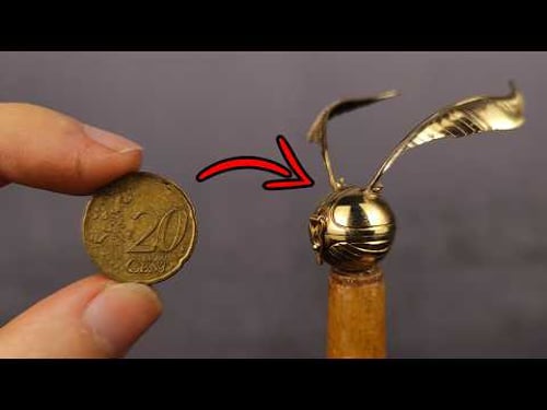 How to make a Golden Snitch from Coins - Harry Potter Inspired