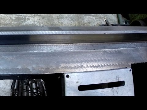 Шабрение станины с помощью болгарки