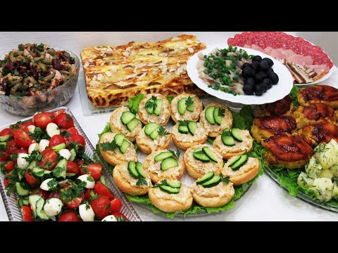 Простое МЕНЮ на Праздничный стол за 3 часа. Недорогие и Вкусные блюда на Новый год