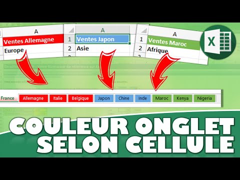 Comment automatiser le changement de couleur des onglets Excel ?