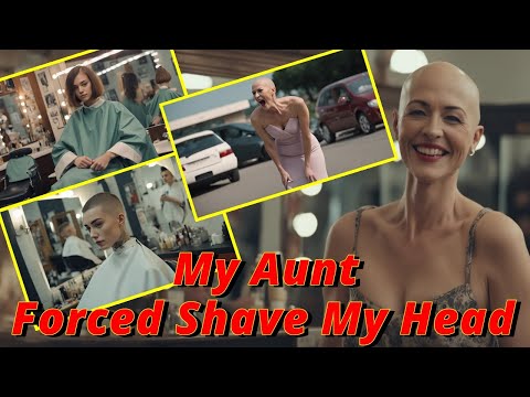 Haircut Stories - My Aunt's Forced to Shave My Head for at the Barber Shop : headshave buzz cut bald