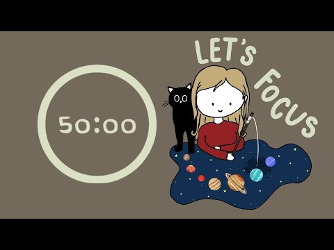Pomodoro Timer 3x50 (3hr) ADHD Let's get focused! Lofi + white noise โก #pomodoro #adhd
