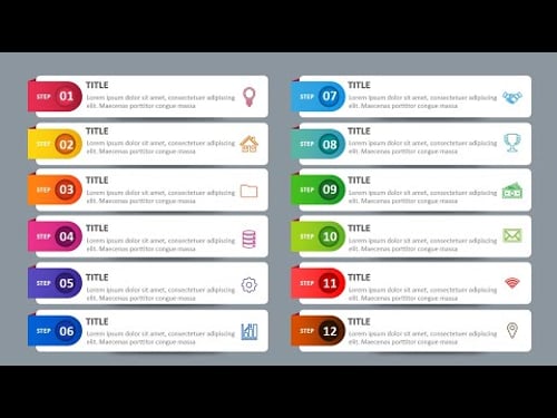 12 Points Agenda Slide in PowerPoint