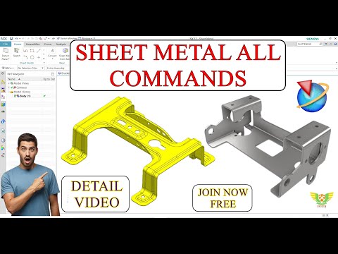 NX sheet metal all command 🔥 Complete tutorial on Sheet metal design #sheetmetaldesignnx