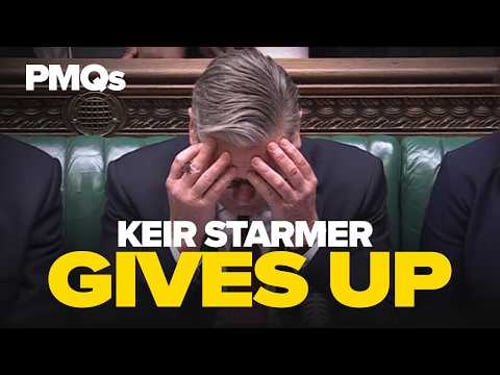 Keir Starmer with his Head in His Hands at PMQs