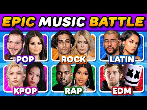 POP vs ROCK vs LATIN vs KPOP vs RAP vs EDM 🔥 Epic 6 Genre Battle Save One Song #4