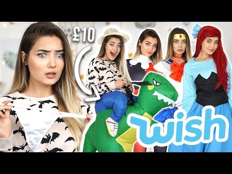 TRYING ON WISH HALLOWEEN COSTUMES UNDER £10!