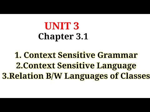 Context Sensitive Grammar | Context Sensitive Language| Relation b/w Languages of Classes| TOC |