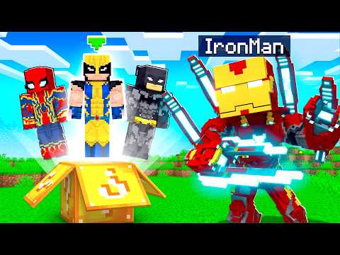 I found Superhero Lucky Blocks in Minecraft