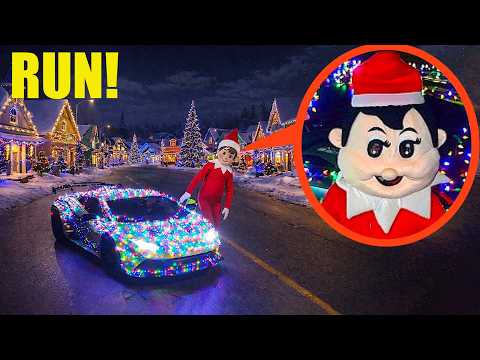 If you ever see this Christmas Lamborghini driving outside your house RUN!! (Elf on the Shelf?!)