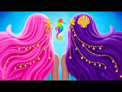 DARK Mermaid vs PINK Mermaid 🧜♀️🖤 Crazy DIY Tail Transformation