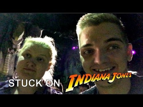STUCK ON INDIANA JONES at DISNEYLAND - BROKE DOWN