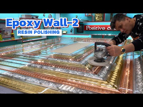 Epoxy Resin Wall. Episode 2. Cutting and Polishing of Wall Details.