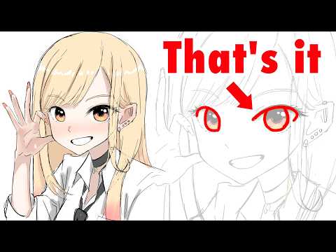 Dumb Eye Drawing Trick for Beginners | Beginner Anime Art Tutorial for Dummies