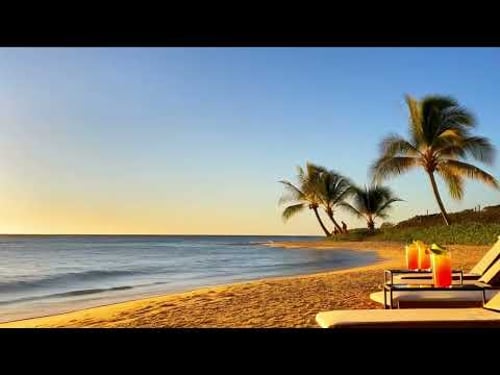 Tropical Beach Ambience | Calm Ocean Waves, Palm Trees & Relaxing Summer Vibes ☀️🌴
