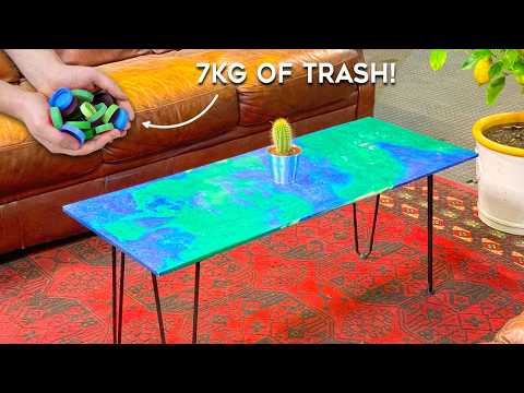 Making a Coffee Table from Recycled Plastic | DIY HDPE Sheet Pressing