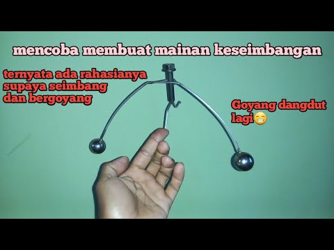 membuat mainan keseimbangan dari kleker bering, unik juga mainan ini🫨🫨🫨