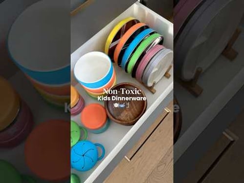 Non-toxic kids dinnerware clean out + reset 🧼🍽️🥣
