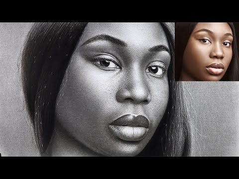 Charcoal and Graphite portrait || how to shade