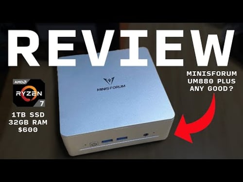 A Powerhouse PC for under $600?! MINISFORUM UM880 Plus Mini PC - Ryzen 7, 1TB SSD, 32GB RAM!