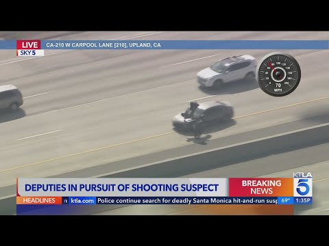 Fleeing motorcyclist crashes during high-speed pursuit east of Los Angeles | Los Angeles Car Chases