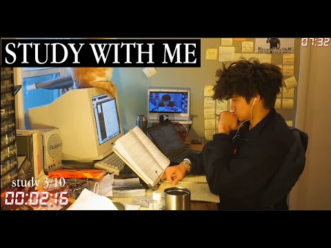study with me live pomodoro | 12 hours